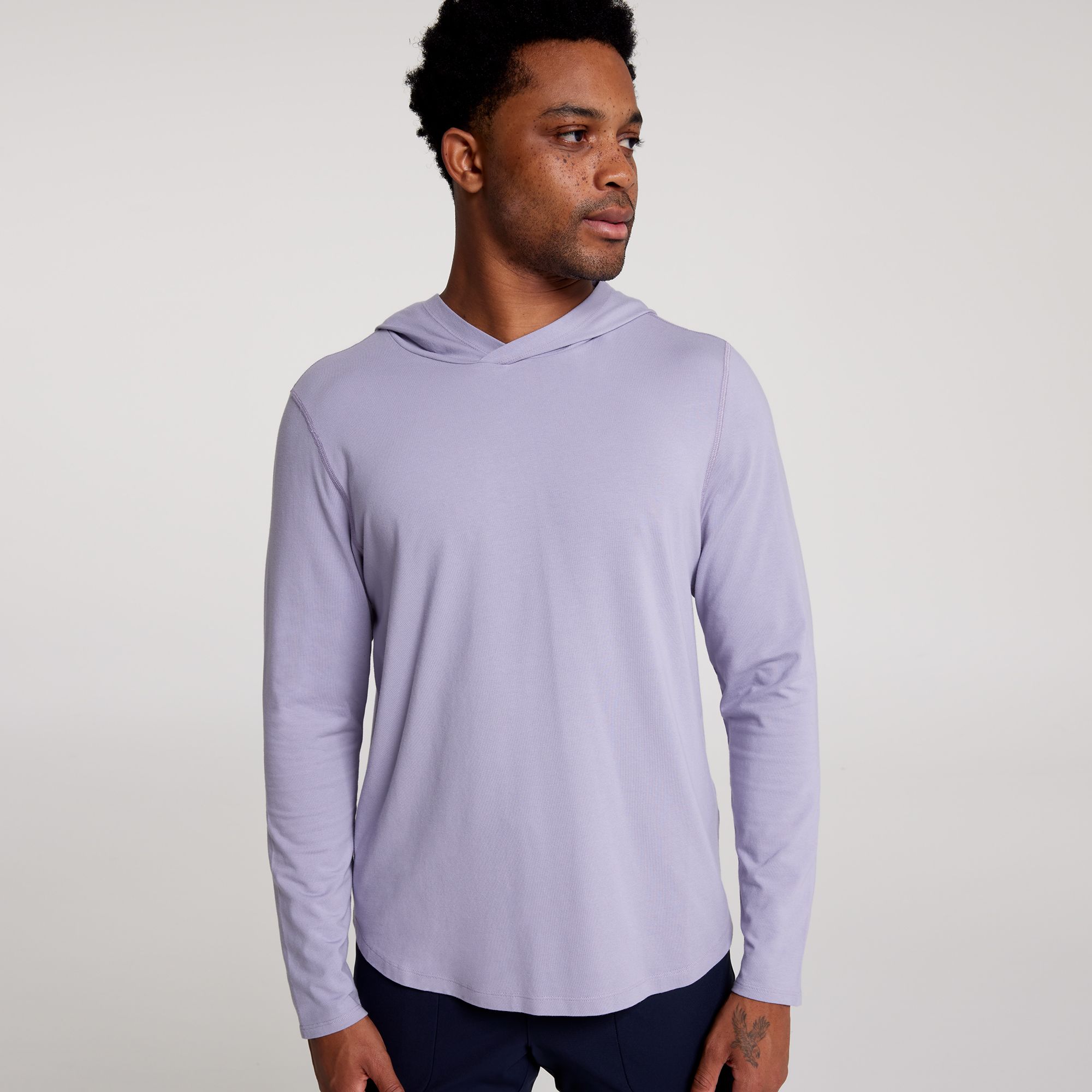 VRST Men's Essential Hoodie - Purple Stone Style View 1