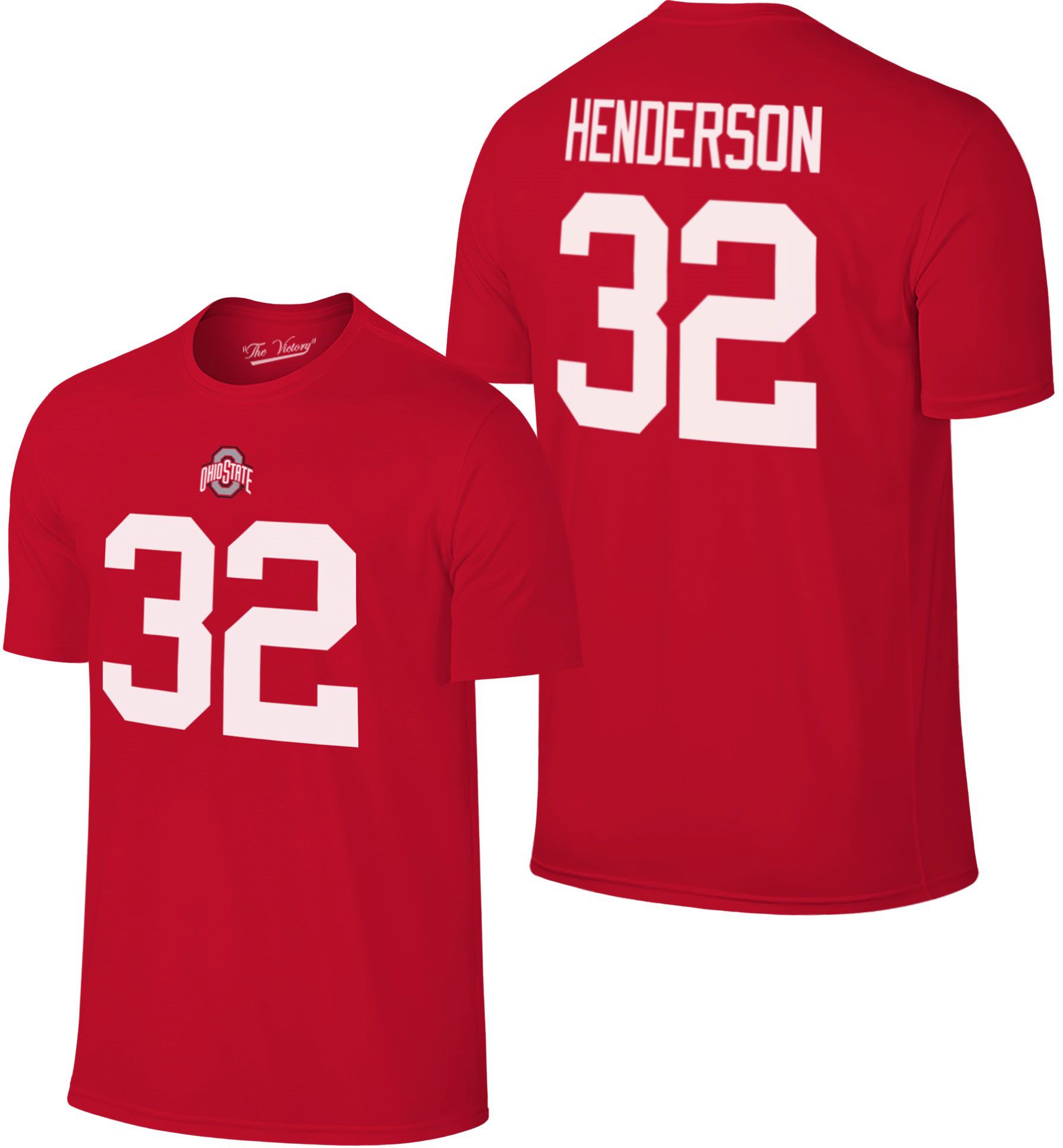 Original Retro Brand Men's Ohio State Buckeyes Scarlet TreVeyon Henderson #32 T-Shirt