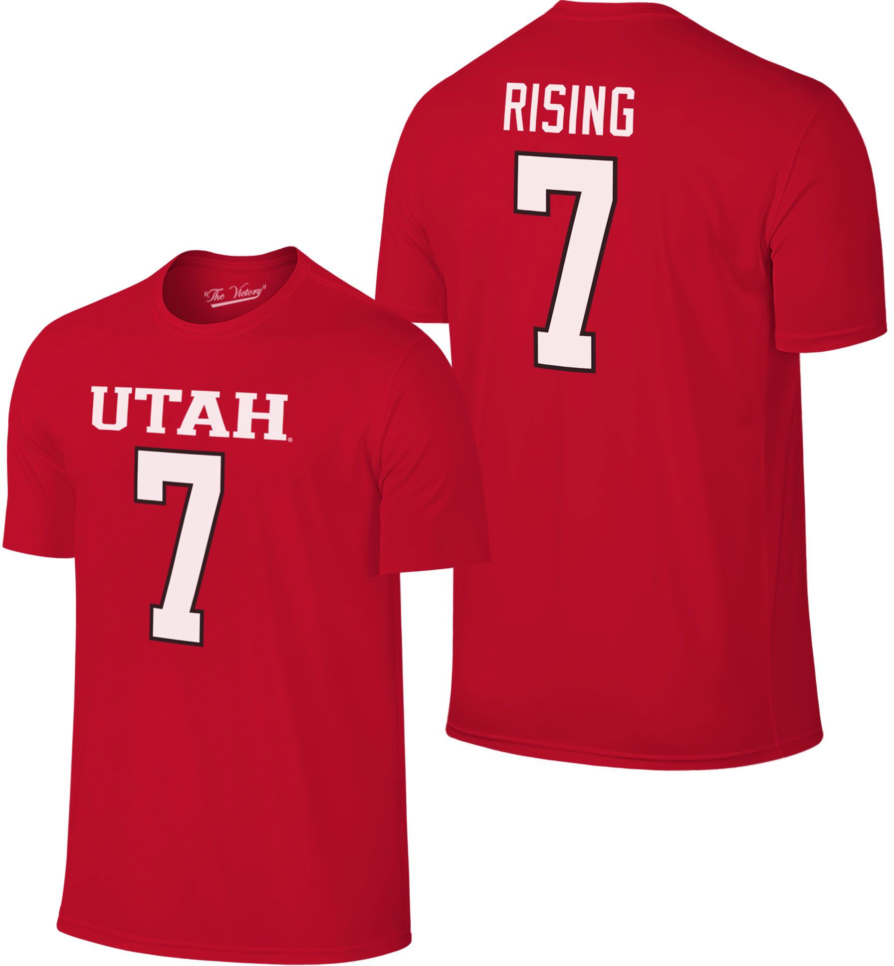 Retro Brand Men's Utah Utes Cameron Rising #7 Red T-Shirt