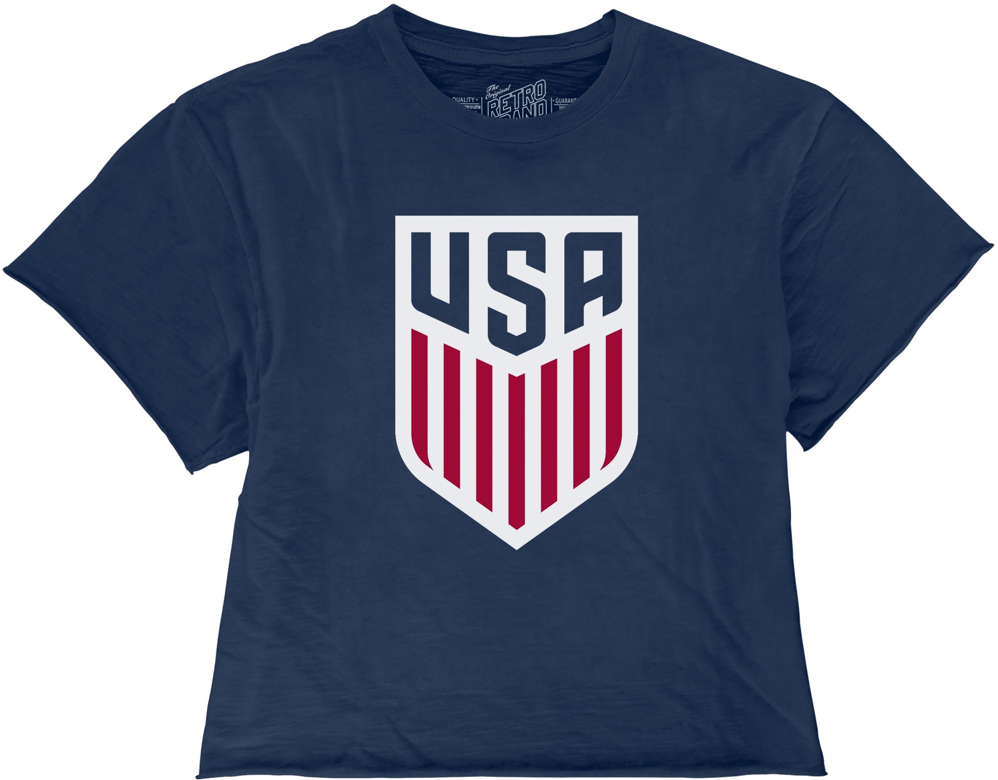 Retro Brand Women's USMNT Crest Navy Crop Top T-Shirt | Dick's Sporting  Goods