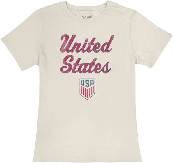 Retro Brand Women's USMNT Wordmark Off White T-Shirt | Dick's Sporting Goods