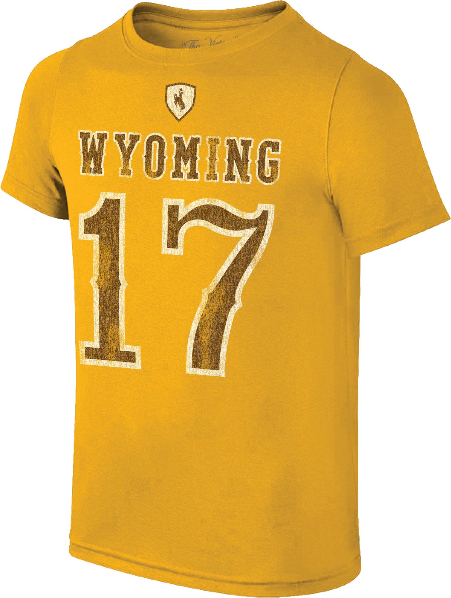 Retro Brand Wyoming Cowboys Gold Josh Allen #17 T-Shirt product image