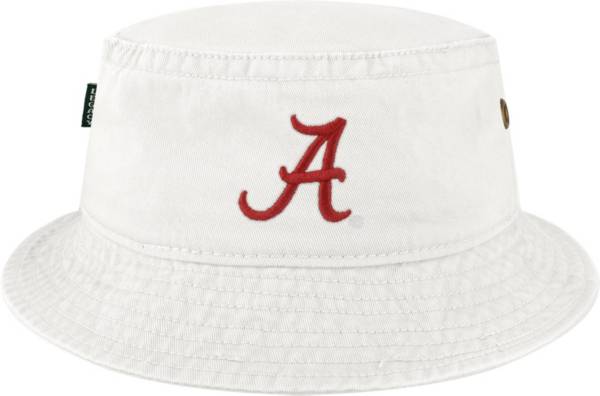 League-Legacy Men's Alabama Crimson Tide Twill White Bucket Hat product image