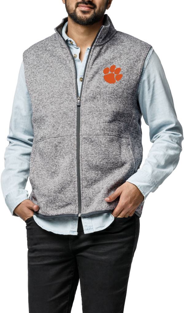 League-Legacy Men's Clemson Tigers Grey Saranac Vest product image