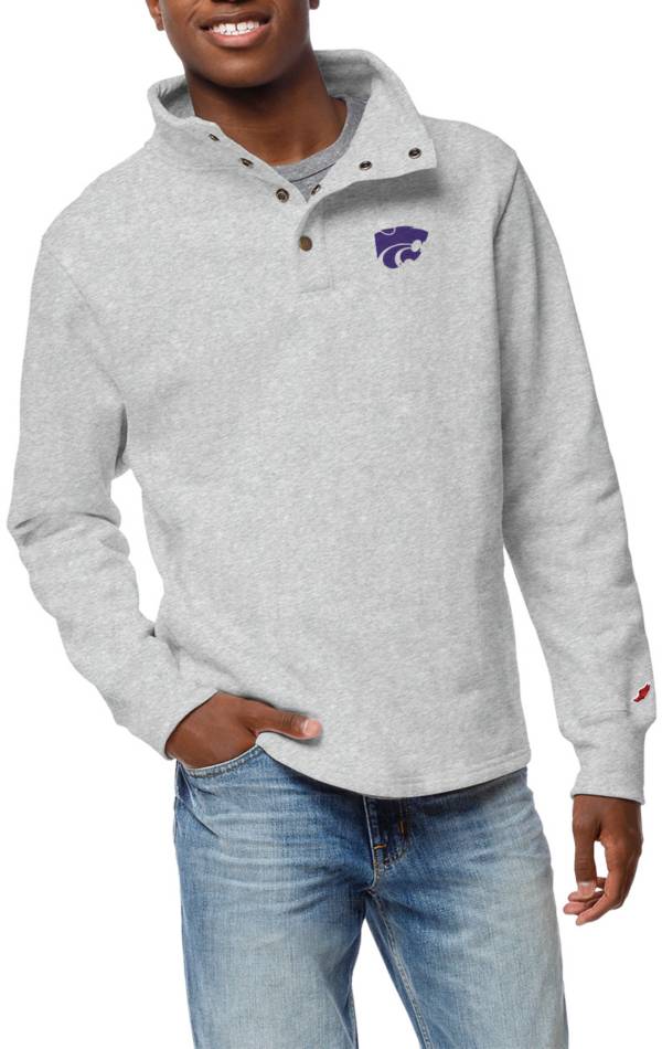 League-Legacy Men's Kansas State Wildcats Ash Snap Up Jacket product image
