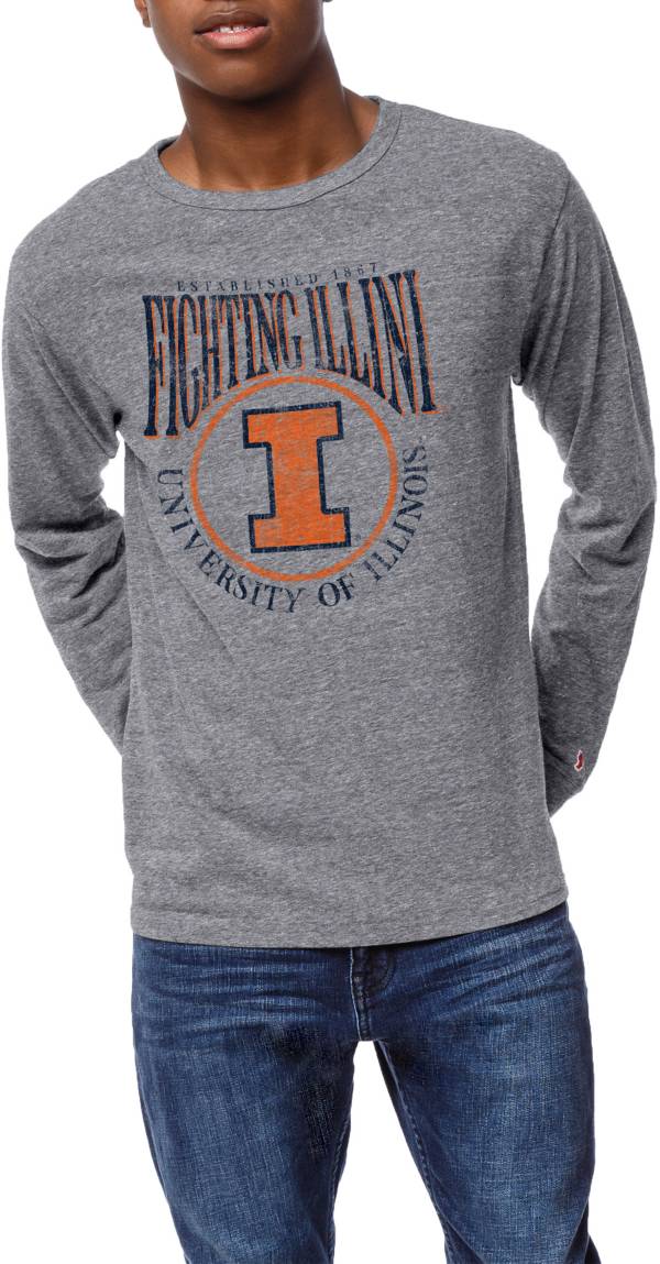 League-Legacy Men's Illinois Fighting Illini Grey Victory Falls Long ...