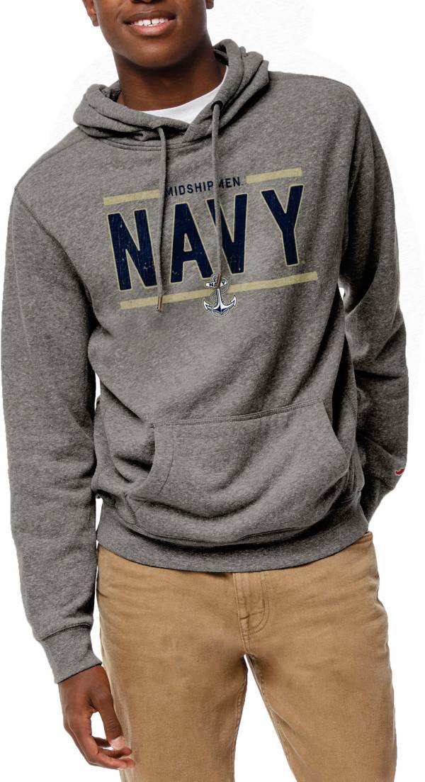 League-Legacy Men's Navy Midshipmen Grey Heritage Hoodie product image