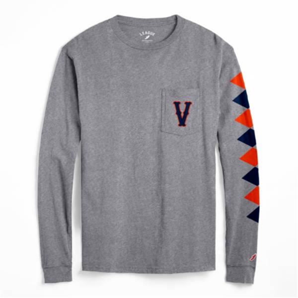 League-Legacy Men's Virginia Cavaliers Grey Vintage Long Sleeve T-Shirt product image
