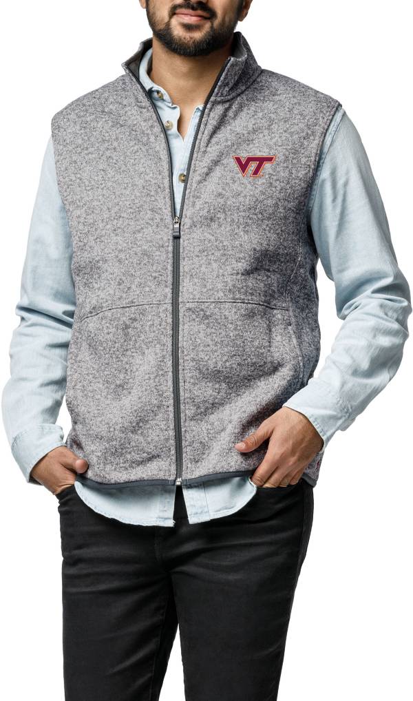League-Legacy Men's Virginia Tech Hokies Grey Saranac Vest product image