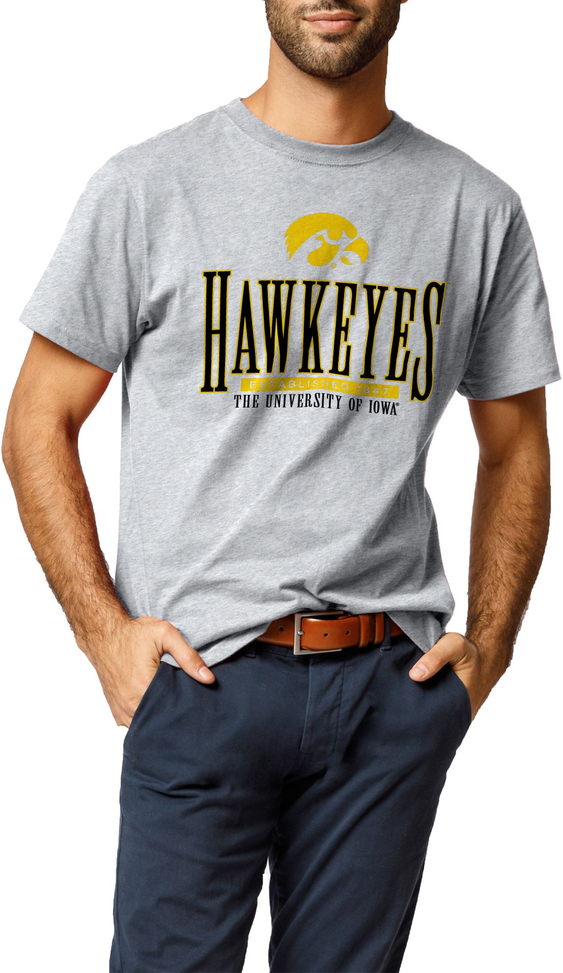 League-Legacy Men's Iowa Hawkeyes Ash All American T-Shirt