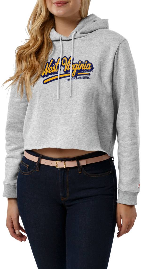 League-Legacy Women's West Virginia Mountaineers Ash Cropped Hoodie product image