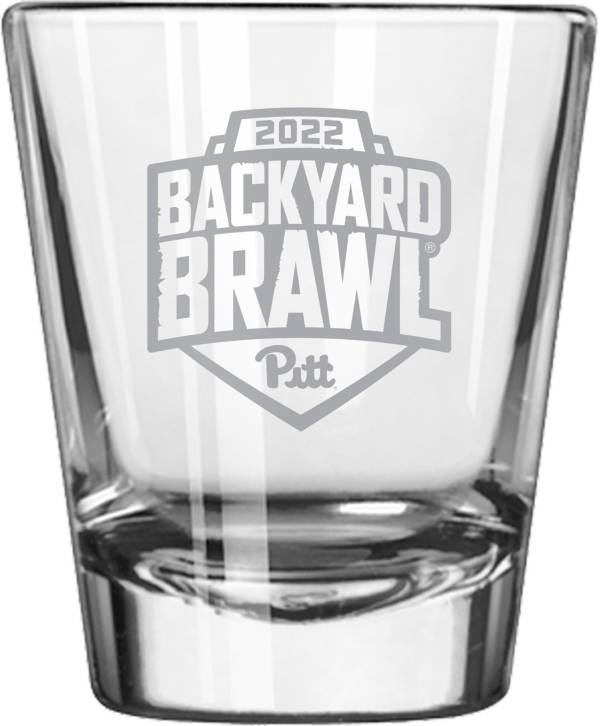 Logo Brands Pitt Panthers 2022 Backyard Brawl Football 2oz. Shot Glass product image