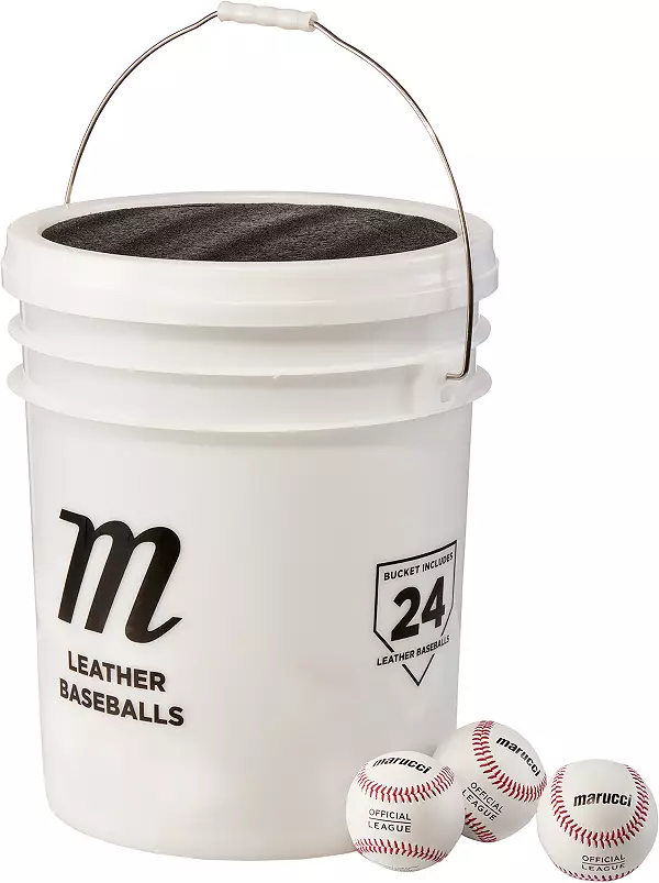 Marucci Official Genuine Leather Baseball Bucket - 24 Pack
