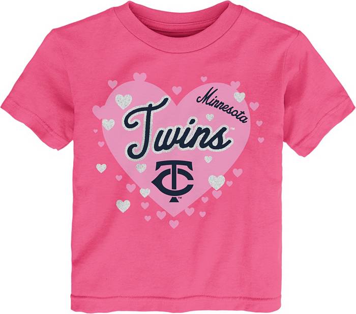 MLB Team Apparel Toddler Minnesota Twins Dark Pink T-Shirt
