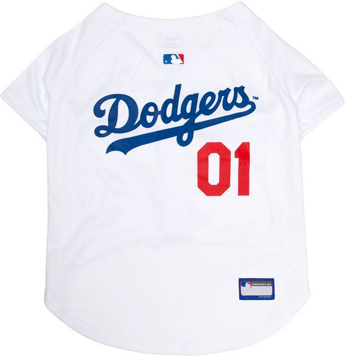 Nike LA Los Angeles Dodgers MLB Blue Button Up Jersey Youth Size L