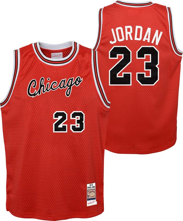 Mitchell & Ness Youth 1984 Chicago Bulls Michael Jordan #23 Hardwood Classics Authentic Jersey - Red - L (Large)