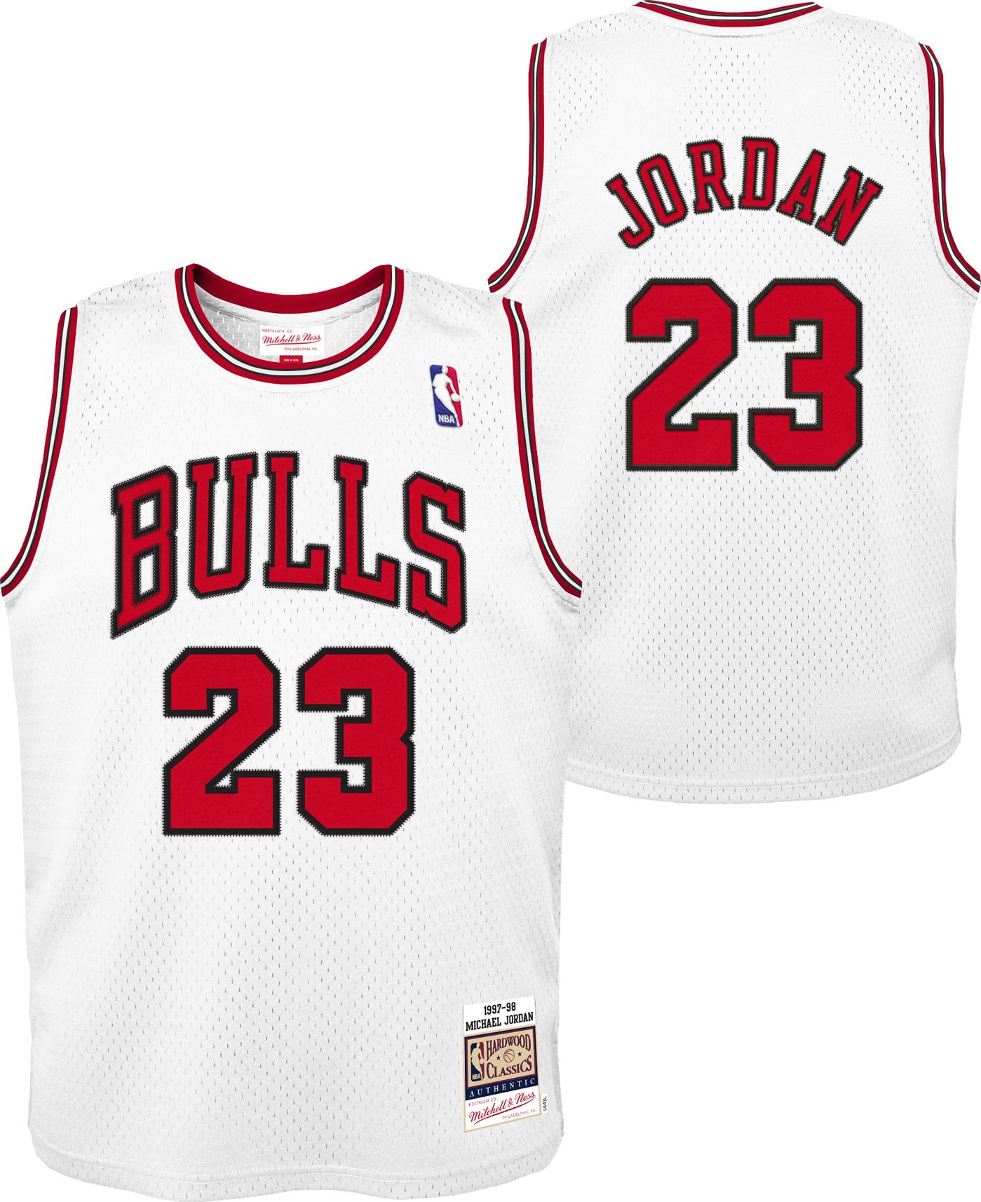 Mitchell & Ness Youth Chicago Bulls Michael Jordan #23 Hardwood Classics Authentic Jersey