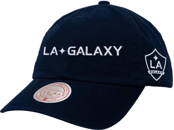Mitchell & Ness Los Angeles Galaxy 2-Logo Navy Dad Hat product image