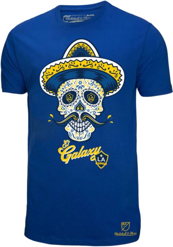 Mitchell & Ness Los Angeles Galaxy Sugar Skull Blue T-Shirt product image