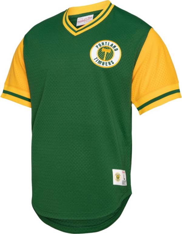 Mitchell & Ness Portland Timbers Since '96 2.0M Green V-Neck T-Shirt product image