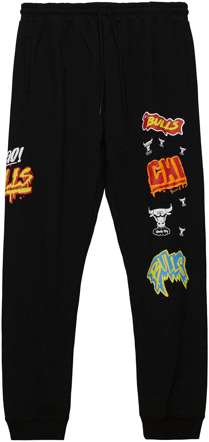 Mitchell & Ness Men's Chicago Bulls Black Slap Sticker Pants