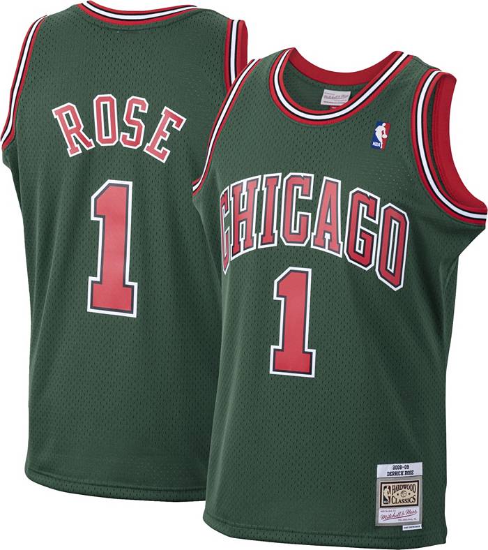 Mitchell Ness NBA Authentic Alt Jersey Bulls Green Derrick Rose #1 Size  Medium