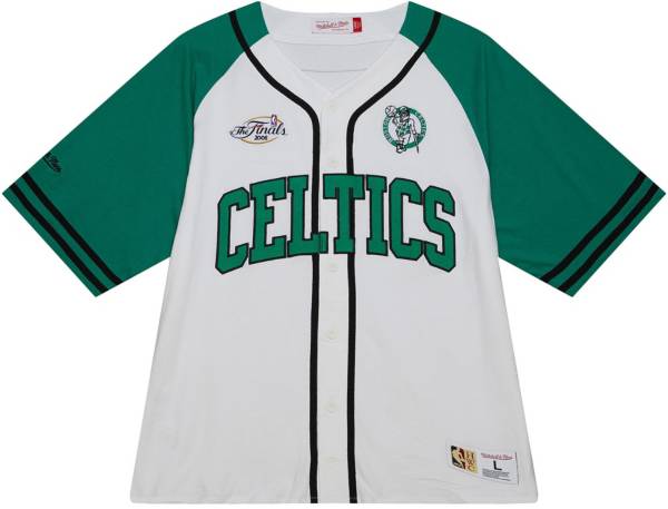 Mitchell and Ness Men's Boston Celtics White Baseball Jersey product image