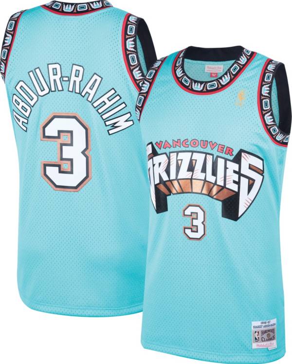 Mitchell & Ness Men's 1996 Memphis Grizzlies Shareef Abdur-Rahim #3  Turquoise Hardwood Classics Swingman Jersey