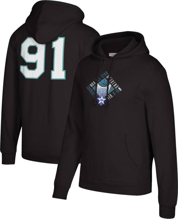 Mitchell & Ness Men's Charlotte Hornets Black Pull Over Fleece Hoodie product image