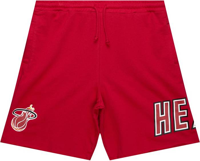 Mitchell & Ness Men's Miami Heat Red French Terry Shorts