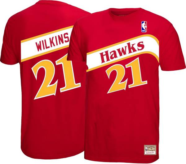 Mitchell & Ness Men's Atlanta Hawks Dominique Wilkins #21 Red T-Shirt