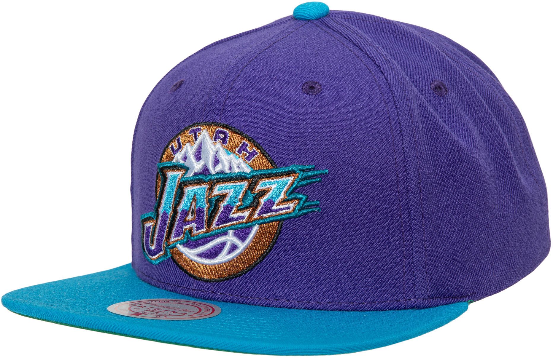 Mitchell & Ness Men's Utah Jazz 2 Tone Hardwood Classic Snapback Hat product image