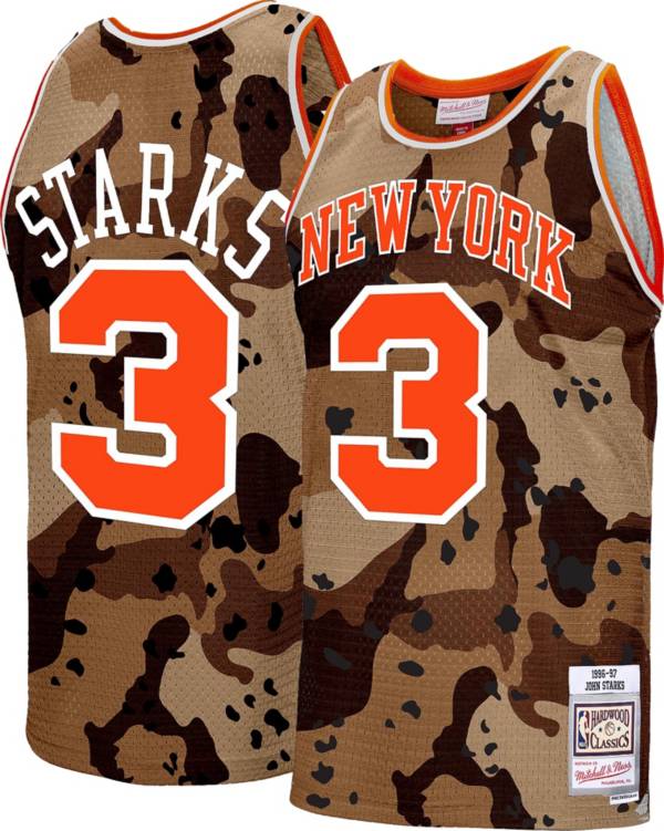 Mitchell & Ness Men's 1991 New York Knicks John Starks Camo Hardwood Classics Swingman Jersey product image