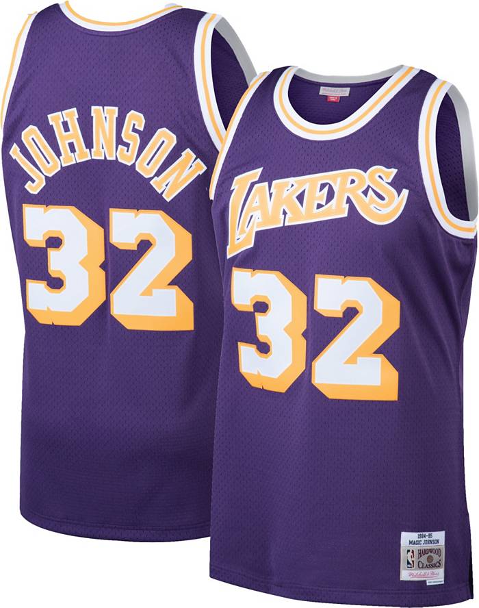 Mitchell And Ness #Lakers #32 Magic #Johnson Black Throwback Stitched #NBA # Jersey