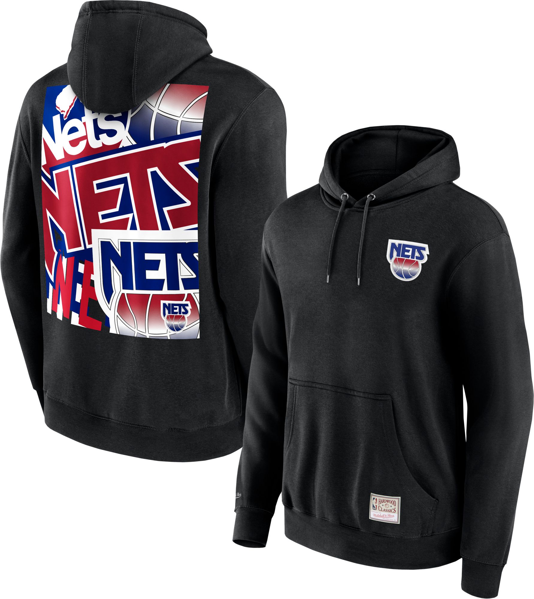 Mitchell & Ness Men's Brooklyn Nets Black Cut Up Hoodie product image