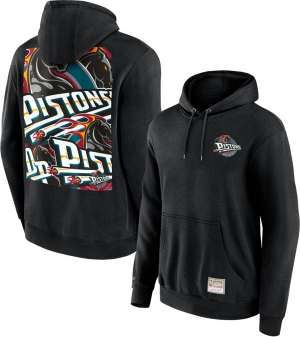 Mitchell & Ness Men's Detroit Pistons Black Cut Up Hoodie product image