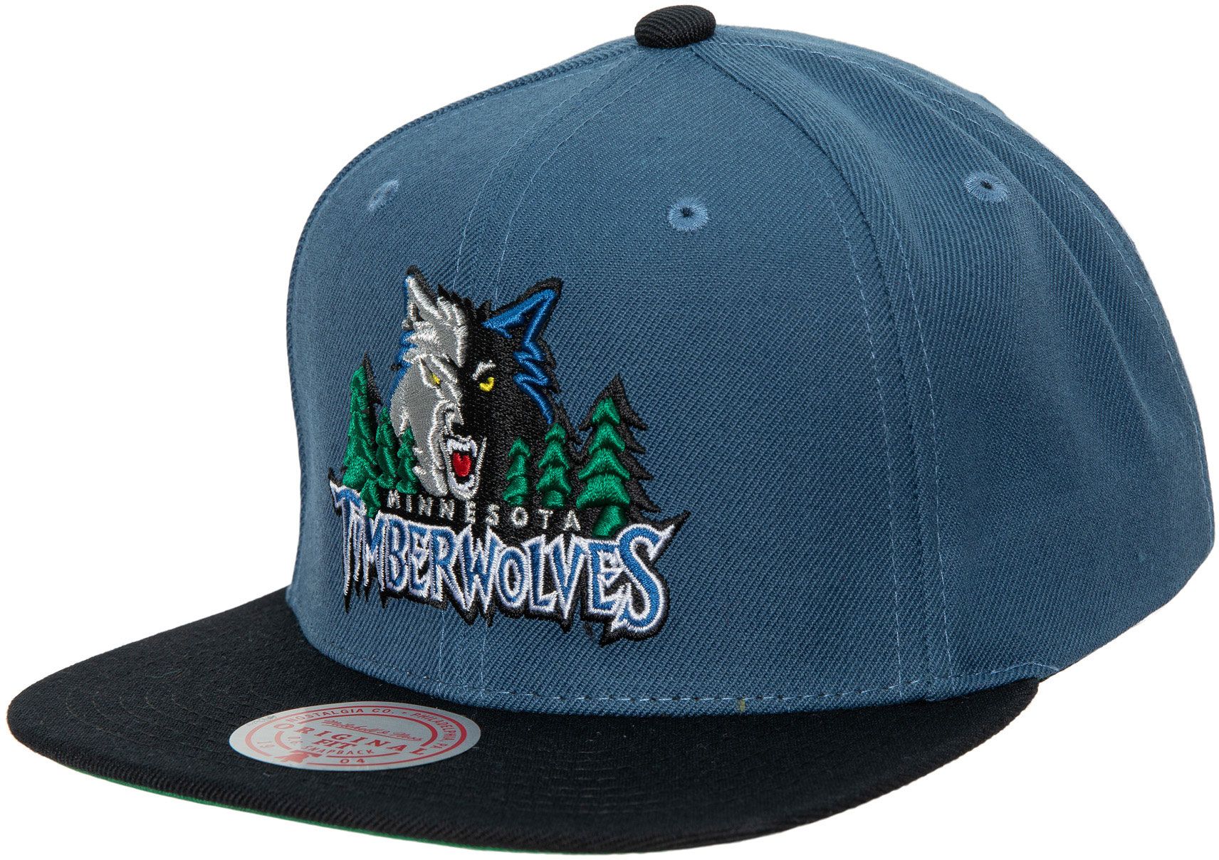 Mitchell & Ness Men's Minnesota Timberwolves Two Tone Hardwood Classic Snapback Hat product image