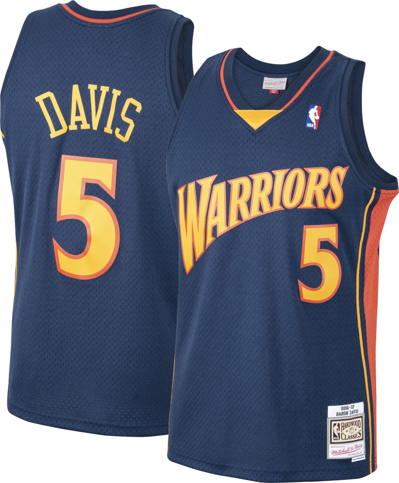 Mitchell Ness Men s 2006 Golden State Warriors Baron Davis 5 Navy Hardwood Classics Swingman Jersey Dick s Sporting Goods