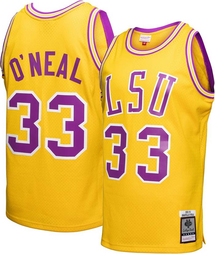 Custom Team Gold Basketball Authentic White Throwback Jersey Purple