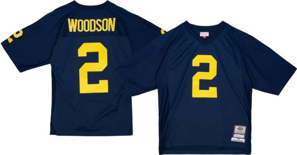 Mitchell & Ness Men's Michigan Wolverines Charles Woodson #2 1997 Blue  Replica Jersey