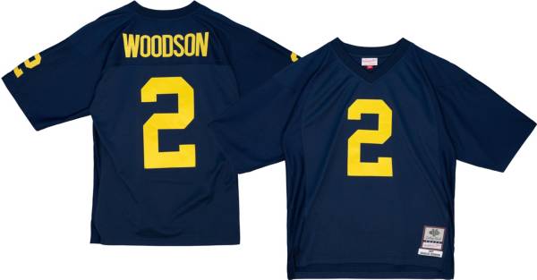 Mitchell & Ness Men's Michigan Wolverines Charles Woodson #2 1997 Blue Replica Jersey product image