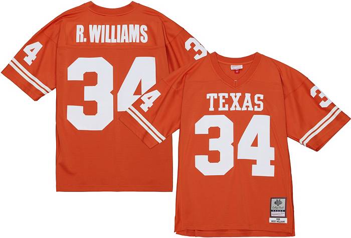 Mitchell & Ness Men's Texas Longhorns Ricky Williams #34 1998 Burnt Orange Replica Jersey, Small