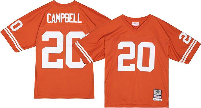 Mitchell & Ness Men's Texas Longhorns Earl Campbell #20 1977 Burnt Orange Replica Jersey, Small