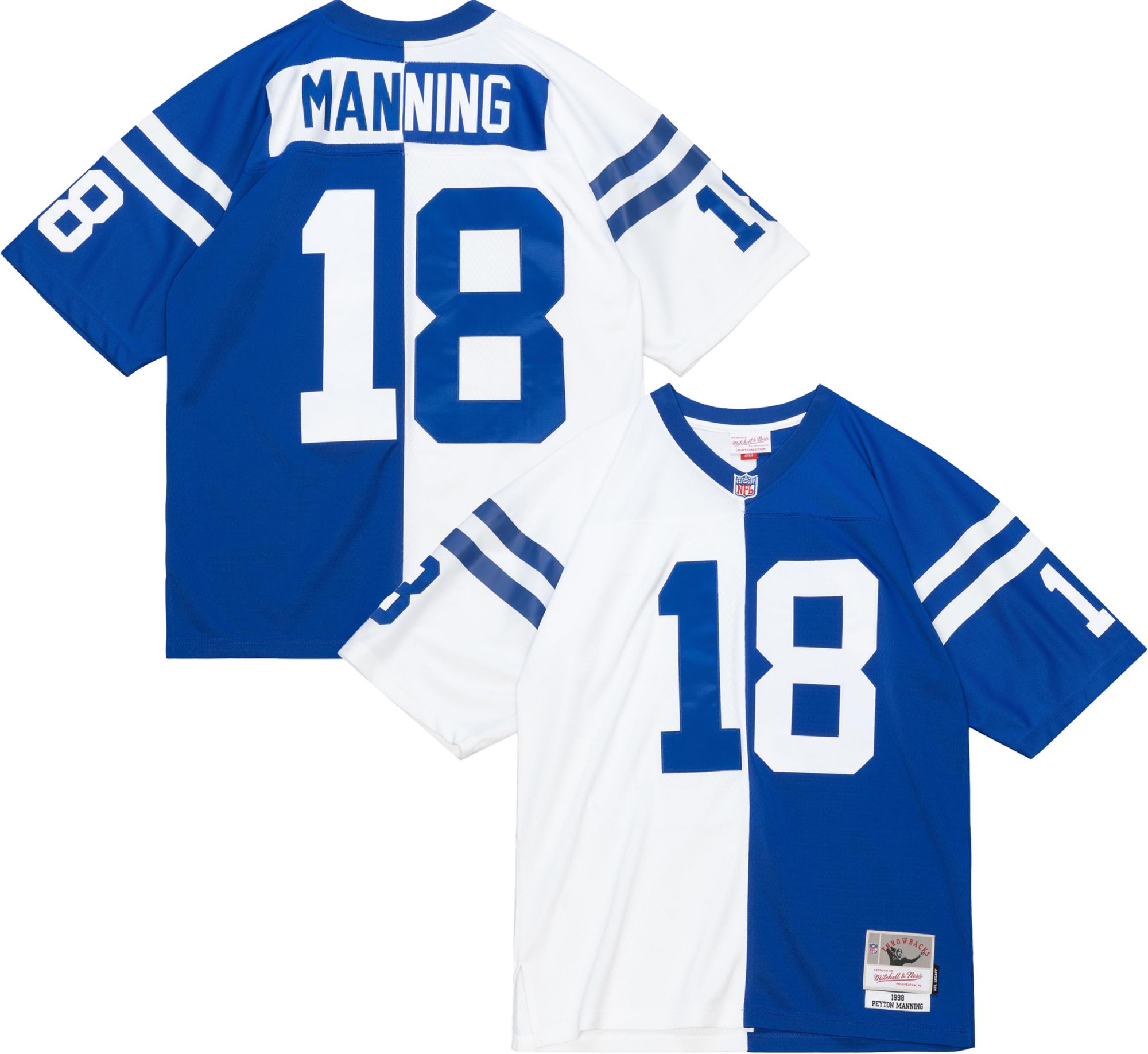 Mitchell & Ness Men's Indianapolis Colts Peyton Manning #18 1998 Split Throwback Jersey product image