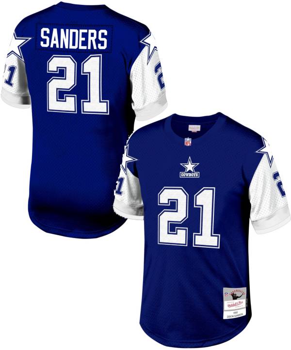 Mitchell & Ness Men's Dallas Cowboys Deion Sanders #21 Navy 1995 Game Jersey