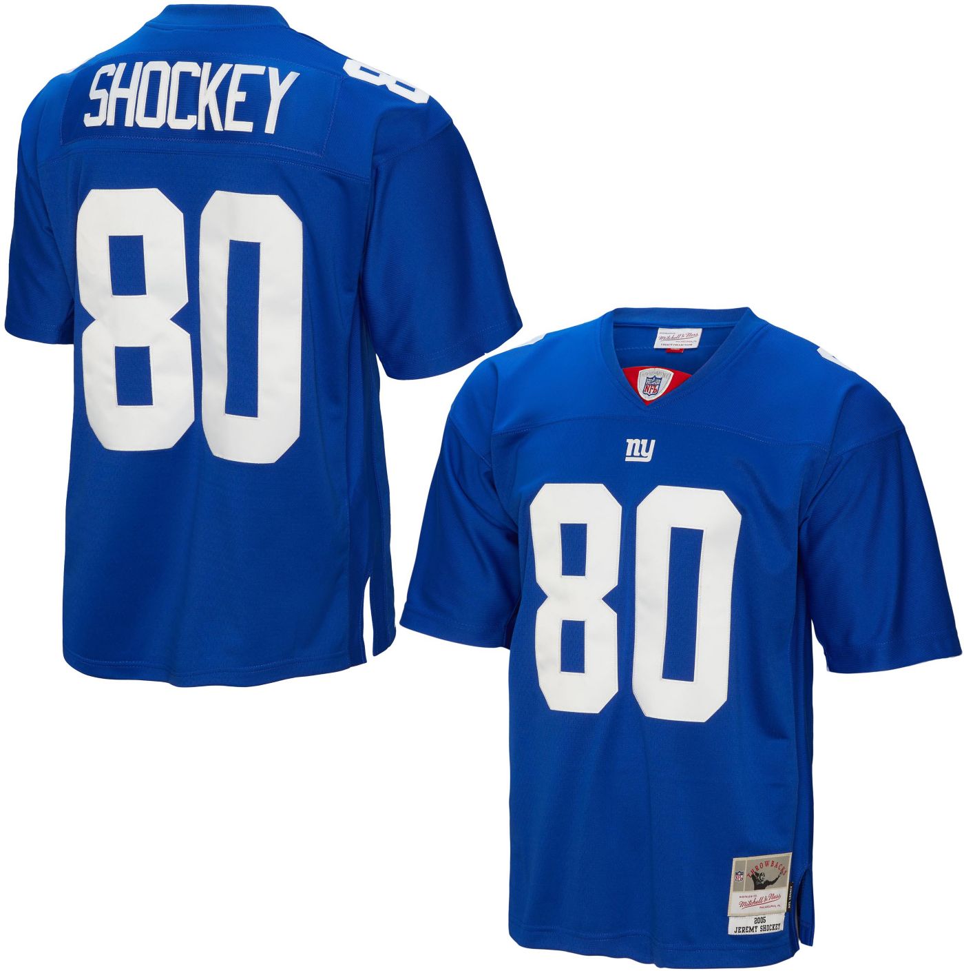 Mitchell Ness Men s New York Giants Jeremy Shockey 80 2005 Royal Throwback Jersey Dick s Sporting Goods