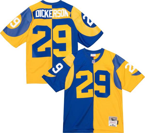 ERIC DICKERSON AUTOGRAPHED LOS ANGELES RAMS THROWBACK JERSEY AASH HOF