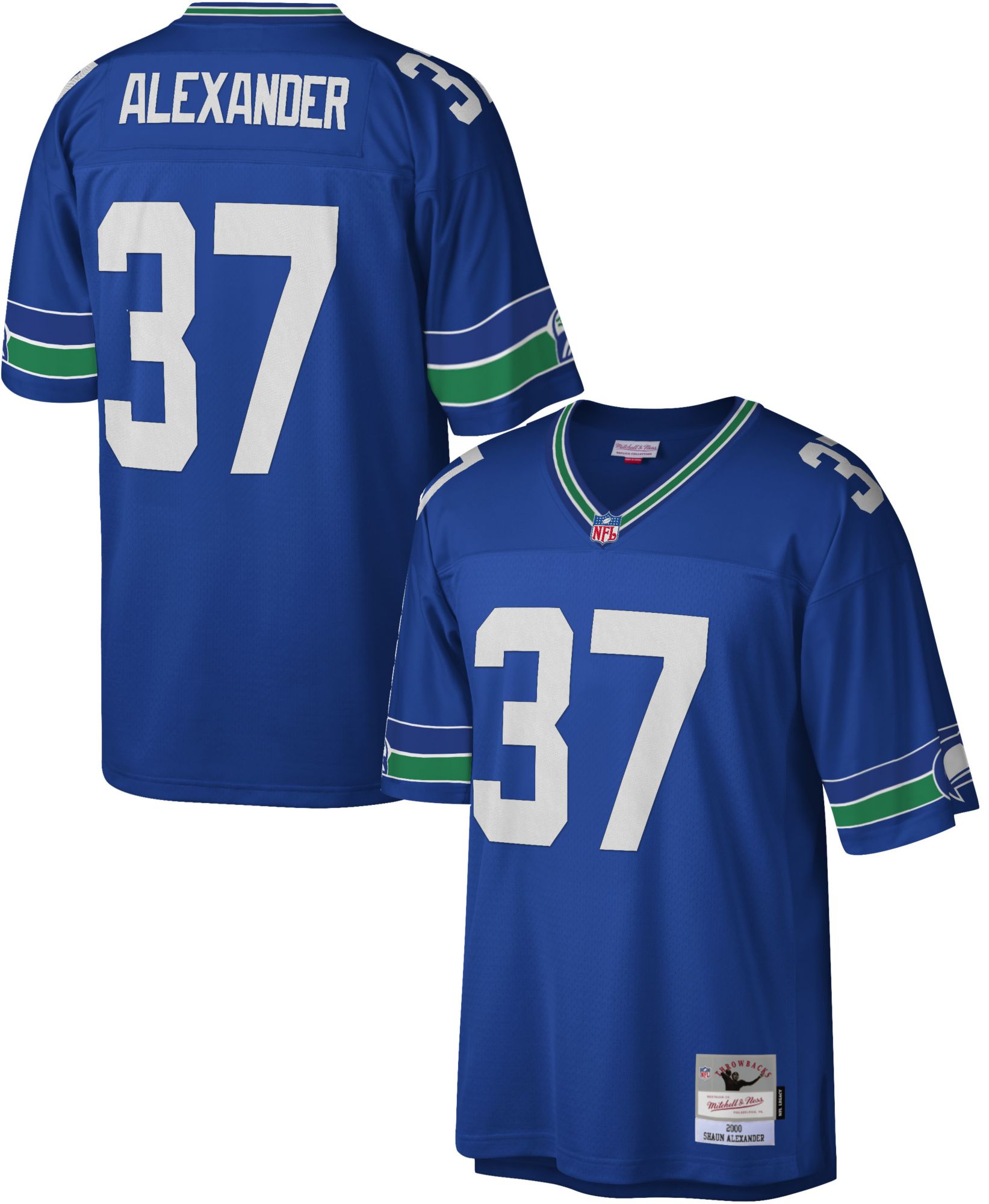 Mitchell & Ness Men's Seattle Seahawks Shaun Alexander #37 2000 Royal Throwback Jersey product image