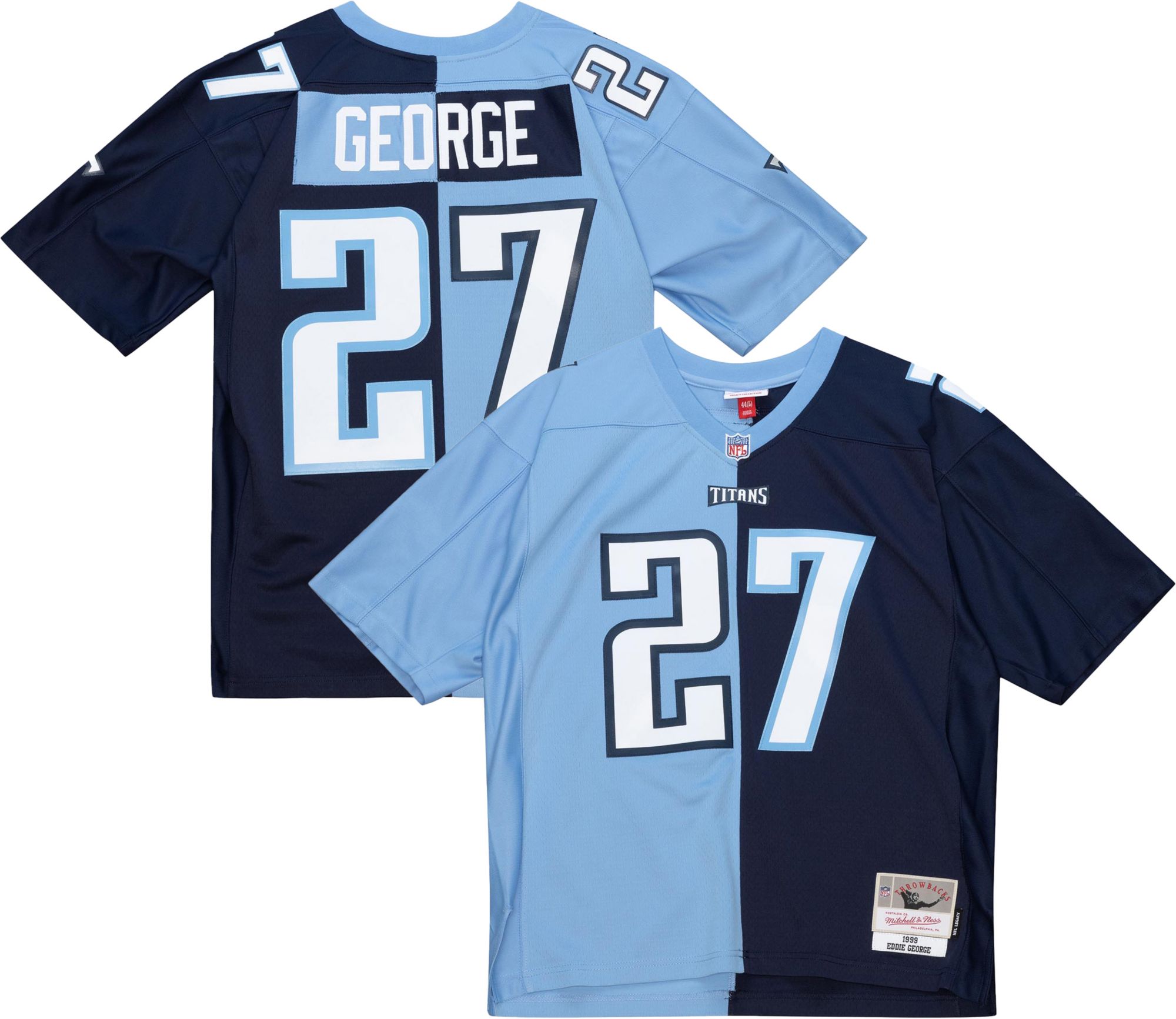 Mitchell & Ness Men's Tennessee Titans Eddie George #27 1999 Split Throwback Jersey product image