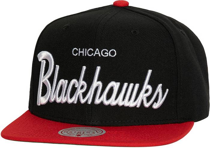 Mitchell & Ness Chicago Blackhawks Big Face Snapback Hat, Men's, Black